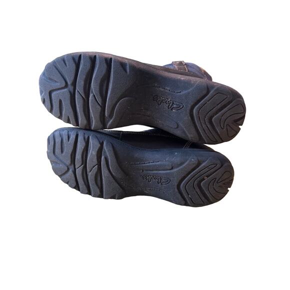 Clarks Andes Fortune Blue suede and faux fur lined boots 6.5M - Picture 10 of 14